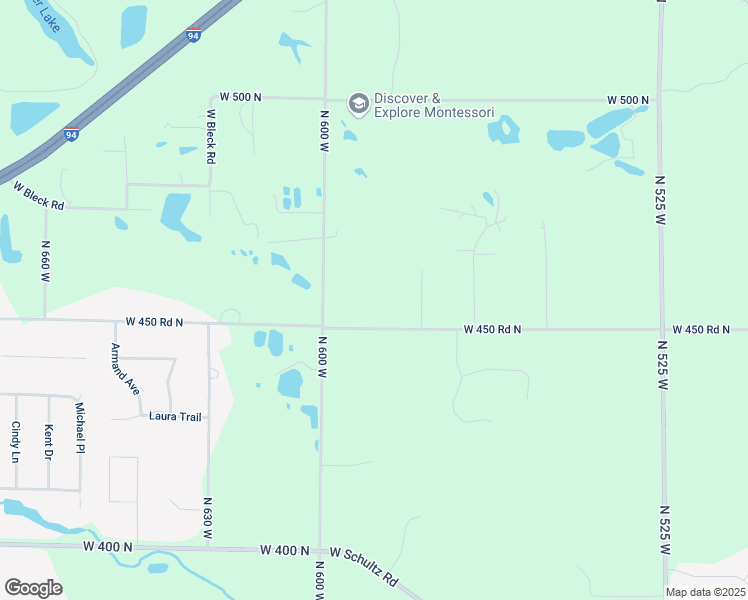 map of restaurants, bars, coffee shops, grocery stores, and more near 5877 West 450 North in La Porte