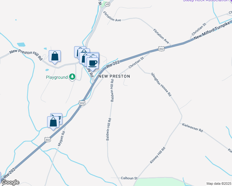 map of restaurants, bars, coffee shops, grocery stores, and more near 256 Baldwin Hill Road in Washington