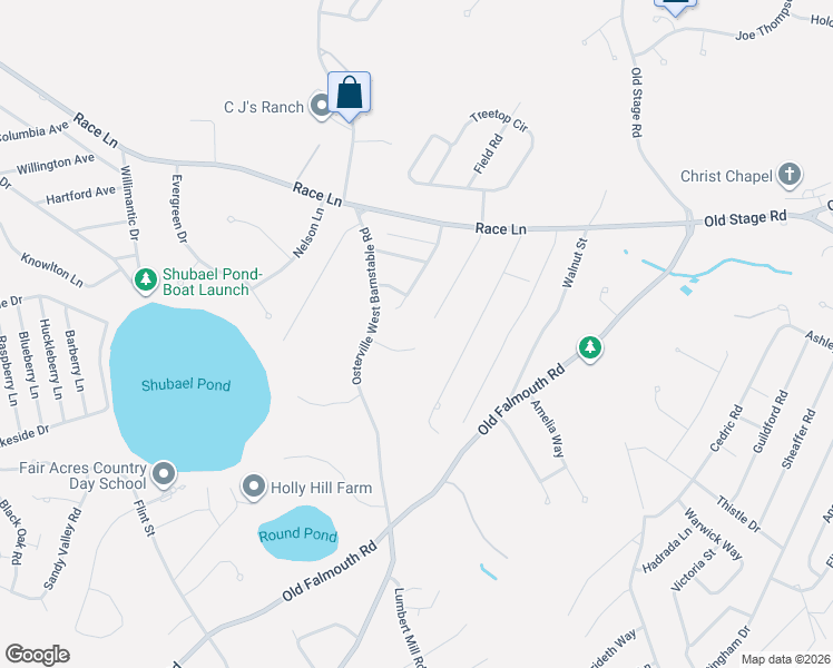 map of restaurants, bars, coffee shops, grocery stores, and more near 52 Stone Bridge Lane in Barnstable