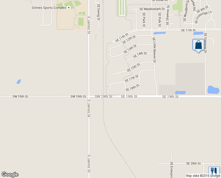 map of restaurants, bars, coffee shops, grocery stores, and more near 305 Southeast 17th Court in Grimes