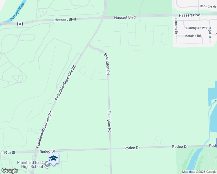 map of restaurants, bars, coffee shops, grocery stores, and more near 551 Essington Road in Bolingbrook