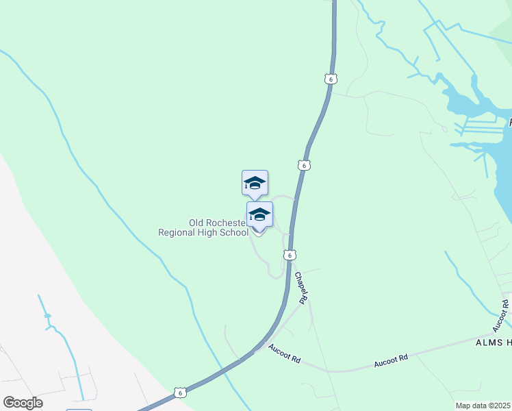 map of restaurants, bars, coffee shops, grocery stores, and more near 135 Marion Road in Mattapoisett