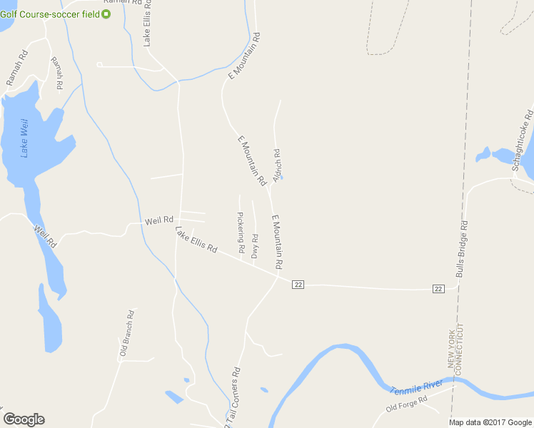 map of restaurants, bars, coffee shops, grocery stores, and more near 39 East Mountain Road in Wingdale