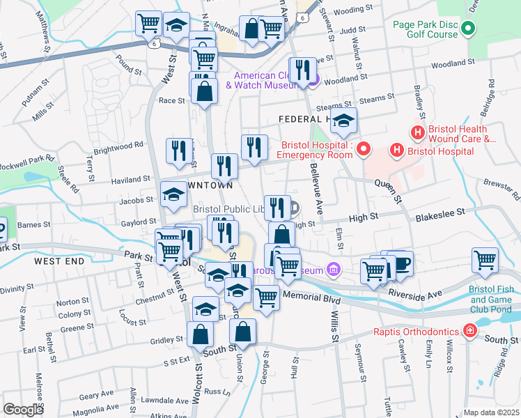 map of restaurants, bars, coffee shops, grocery stores, and more near 48 Summer Street in Bristol