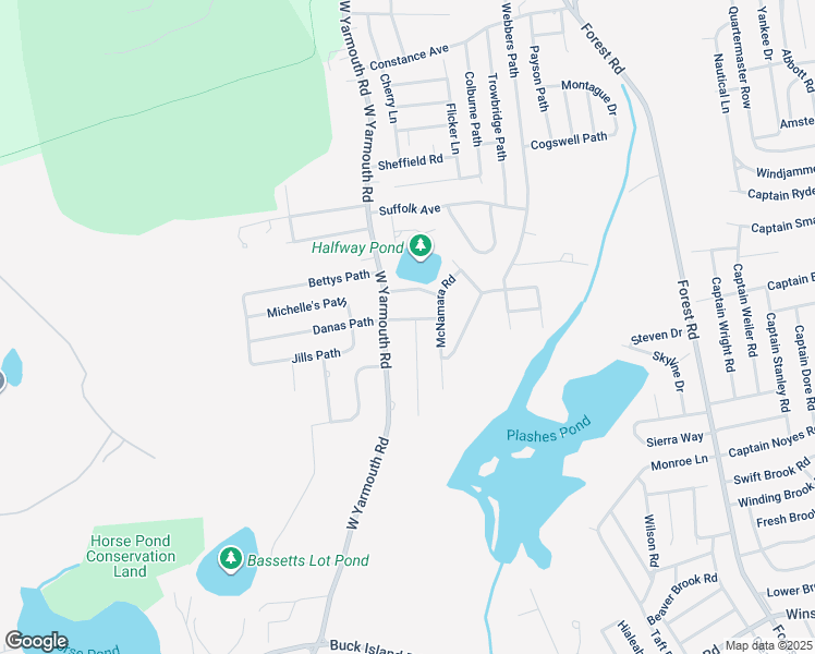 map of restaurants, bars, coffee shops, grocery stores, and more near 4 Frost Avenue in Yarmouth