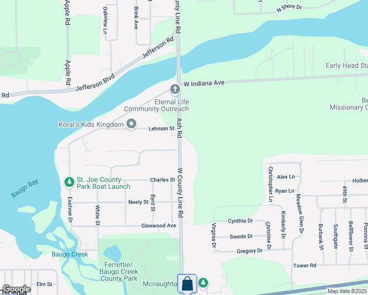 map of restaurants, bars, coffee shops, grocery stores, and more near 56464 Ash Road in Osceola