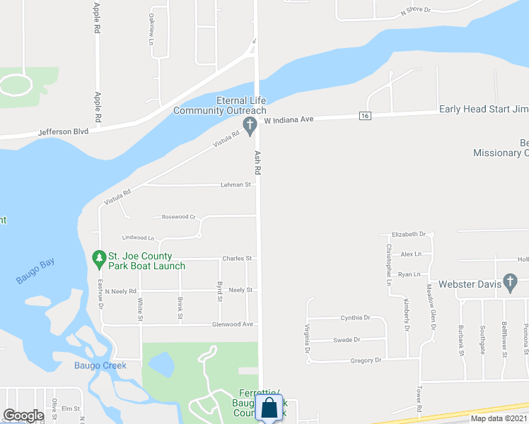 map of restaurants, bars, coffee shops, grocery stores, and more near 56464 Ash Road in Osceola