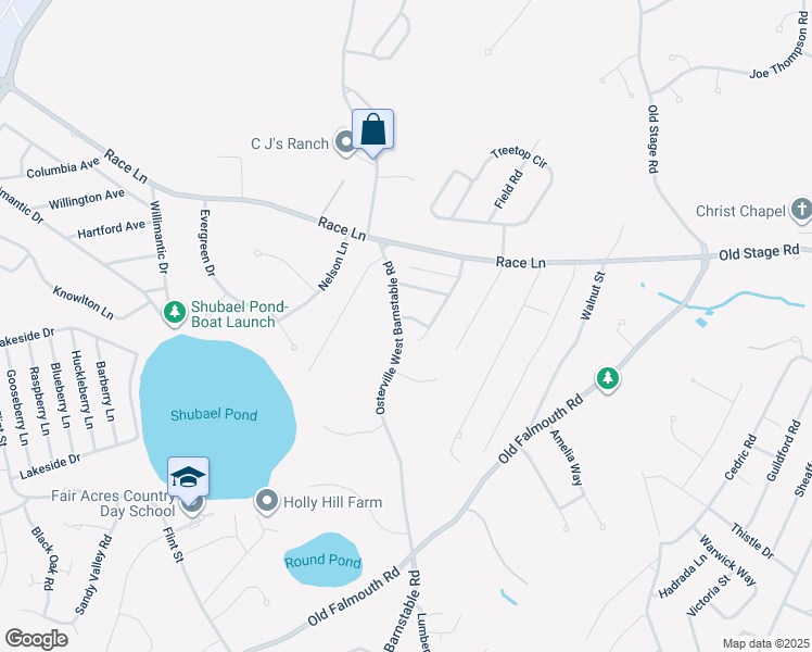 map of restaurants, bars, coffee shops, grocery stores, and more near 21 Captain Deyoung Terrace in Barnstable