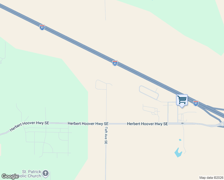 map of restaurants, bars, coffee shops, grocery stores, and more near 3554-3578 Taft Avenue Southeast in Iowa City