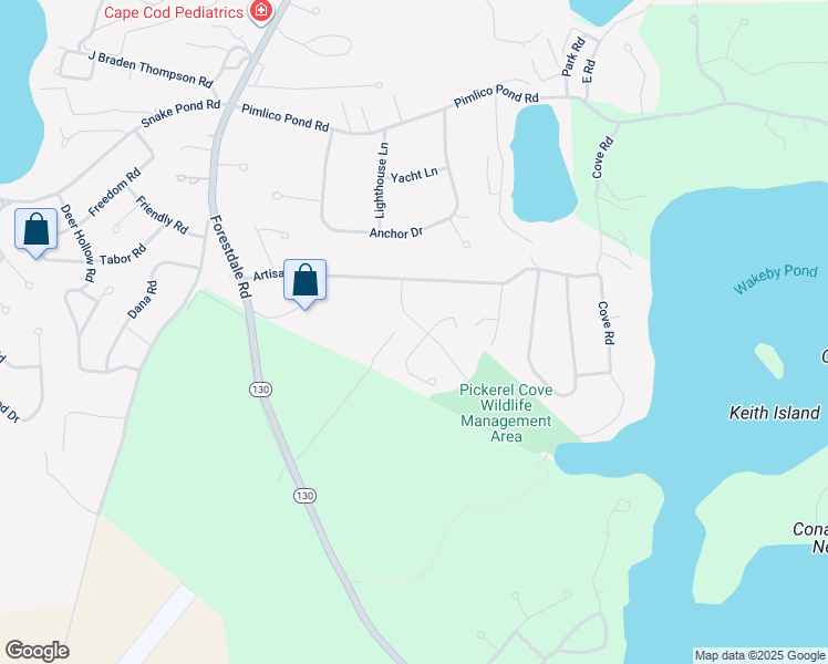 map of restaurants, bars, coffee shops, grocery stores, and more near 11 Guild Road in Sandwich