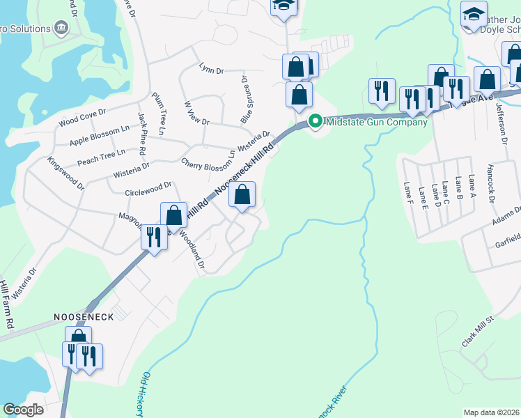 map of restaurants, bars, coffee shops, grocery stores, and more near 1 Viero Lane in Coventry