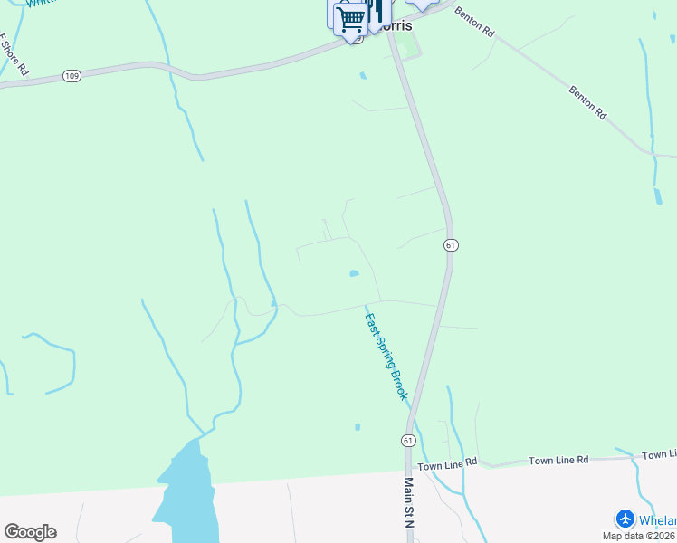 map of restaurants, bars, coffee shops, grocery stores, and more near 40 North Terrell in Morris