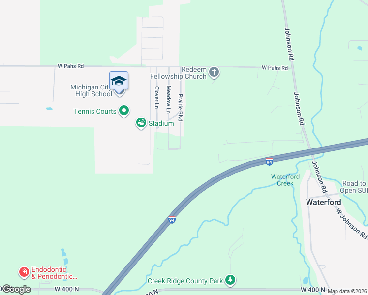 map of restaurants, bars, coffee shops, grocery stores, and more near 4601-4641 South Court in Michigan City