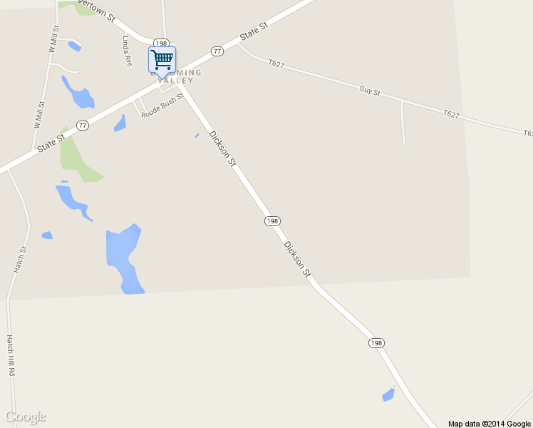 map of restaurants, bars, coffee shops, grocery stores, and more near 15021-15023 Dickson Street in Meadville