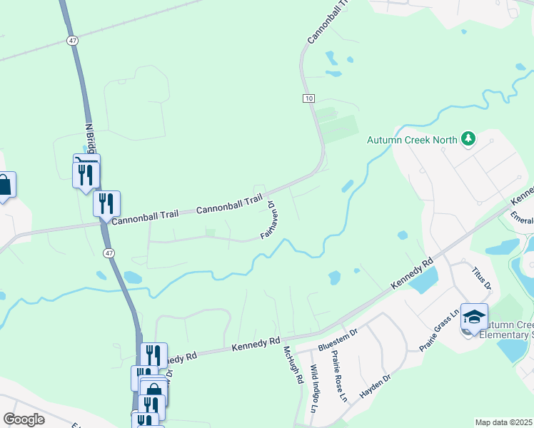 map of restaurants, bars, coffee shops, grocery stores, and more near 517 Cheshire Court in Yorkville