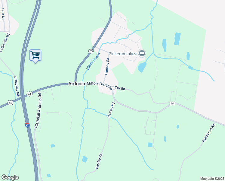 map of restaurants, bars, coffee shops, grocery stores, and more near 1066 Milton Turnpike in Clintondale