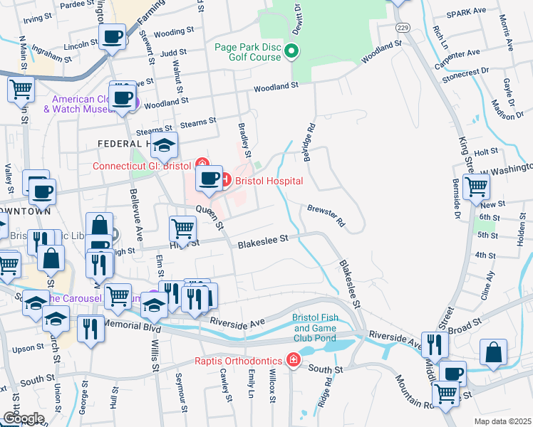 map of restaurants, bars, coffee shops, grocery stores, and more near 268 High Street in Bristol