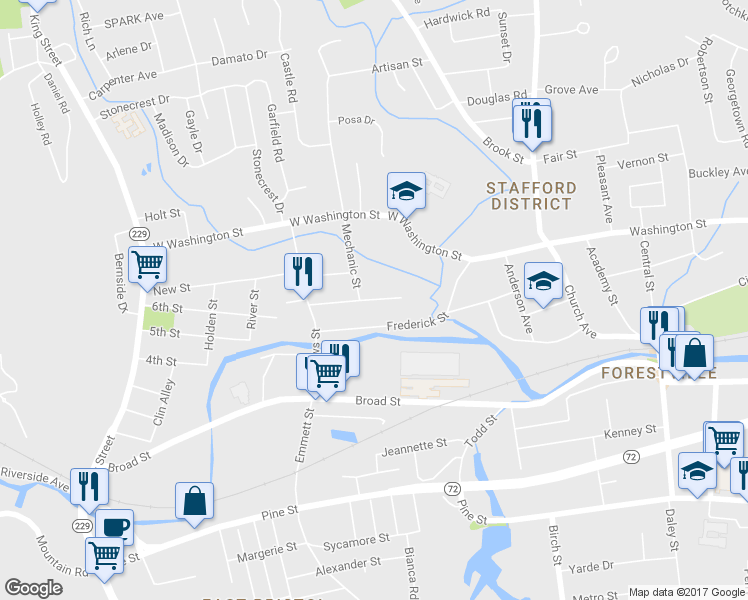 map of restaurants, bars, coffee shops, grocery stores, and more near 101 Beacon Street in Bristol
