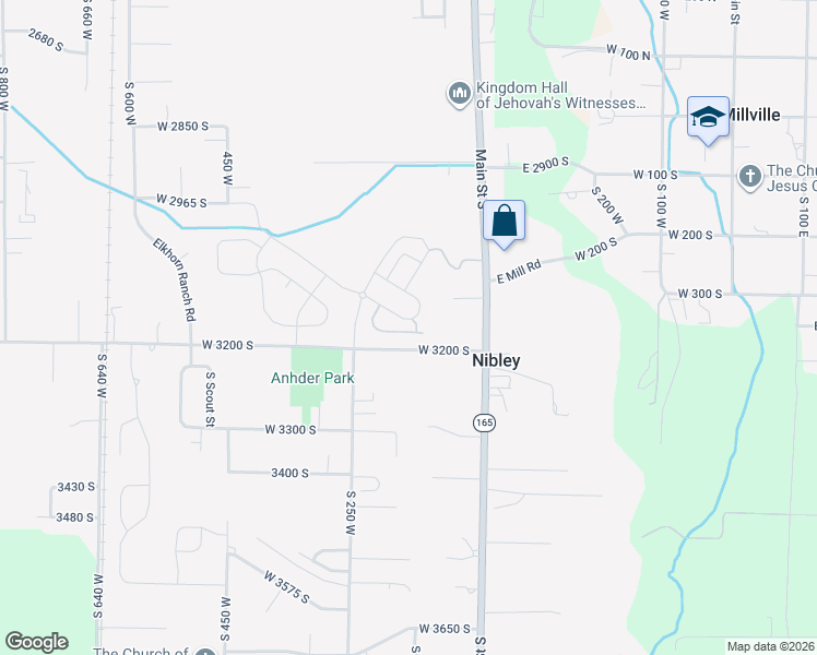 map of restaurants, bars, coffee shops, grocery stores, and more near 185 West 3175 South in Nibley