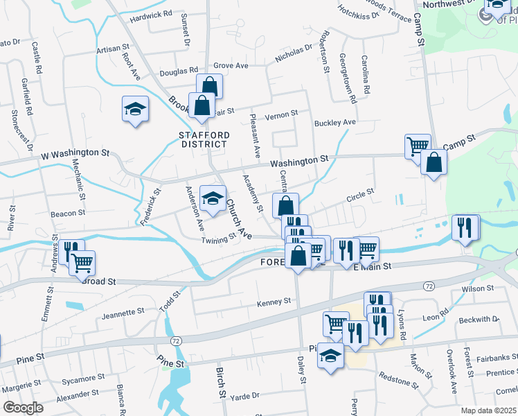 map of restaurants, bars, coffee shops, grocery stores, and more near 14 Garden Street in Bristol