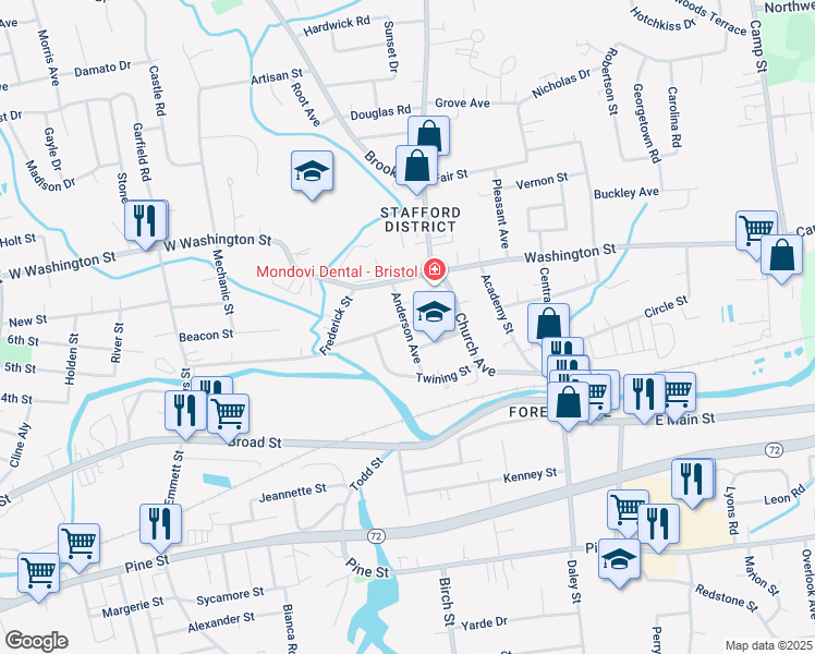 map of restaurants, bars, coffee shops, grocery stores, and more near in Bristol