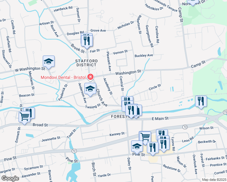map of restaurants, bars, coffee shops, grocery stores, and more near 14 Garden Street in Bristol
