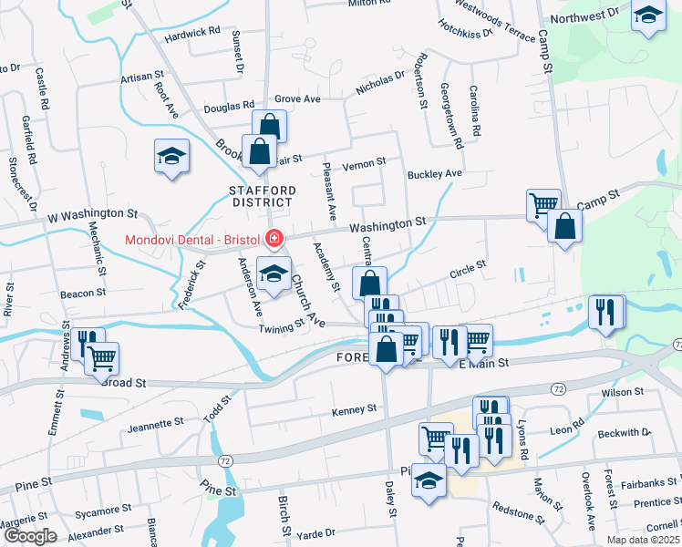map of restaurants, bars, coffee shops, grocery stores, and more near 14 Garden Street in Bristol