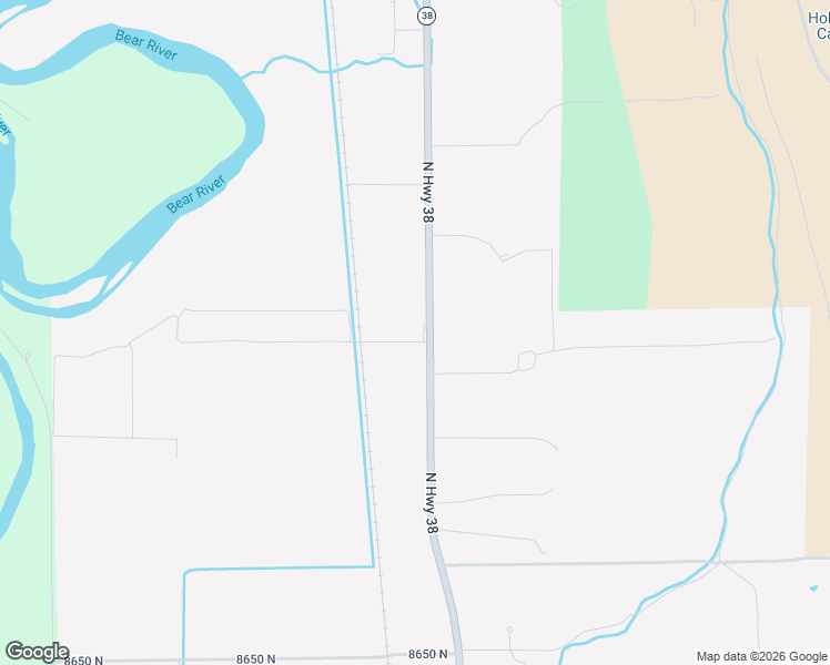 map of restaurants, bars, coffee shops, grocery stores, and more near 9141 North Highway 38 in Deweyville