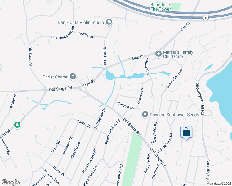 map of restaurants, bars, coffee shops, grocery stores, and more near 10 Hitching Post Lane in Barnstable