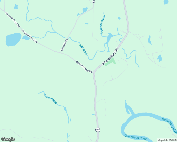 map of restaurants, bars, coffee shops, grocery stores, and more near 22 Bennett Pond Rd in Canterbury