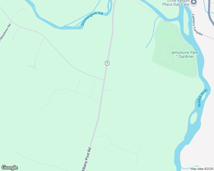 map of restaurants, bars, coffee shops, grocery stores, and more near 1119 Albany Post Road in Gardiner