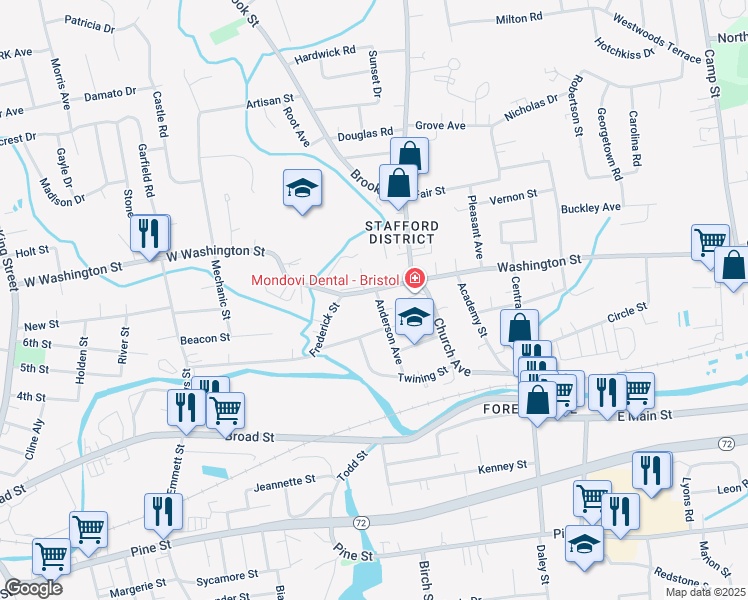 map of restaurants, bars, coffee shops, grocery stores, and more near in Bristol