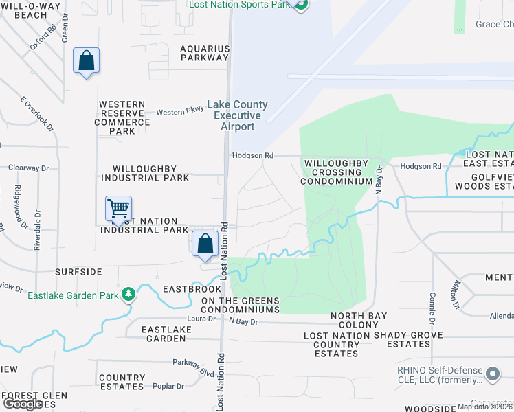 map of restaurants, bars, coffee shops, grocery stores, and more near 38533 Ranally Way in Willoughby