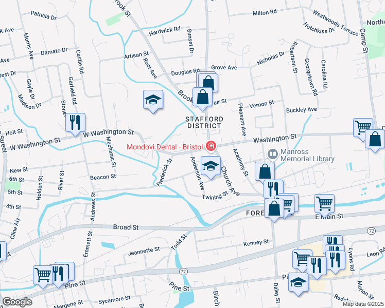 map of restaurants, bars, coffee shops, grocery stores, and more near in Bristol