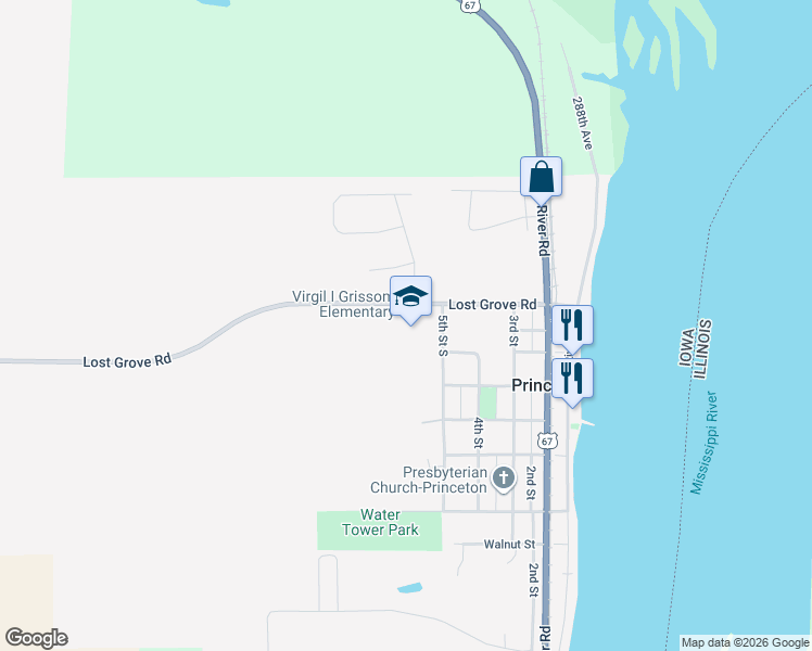 map of restaurants, bars, coffee shops, grocery stores, and more near 500 Lost Grove Road in Princeton
