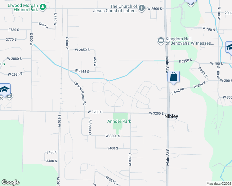 map of restaurants, bars, coffee shops, grocery stores, and more near 275 West 3200 South in Nibley