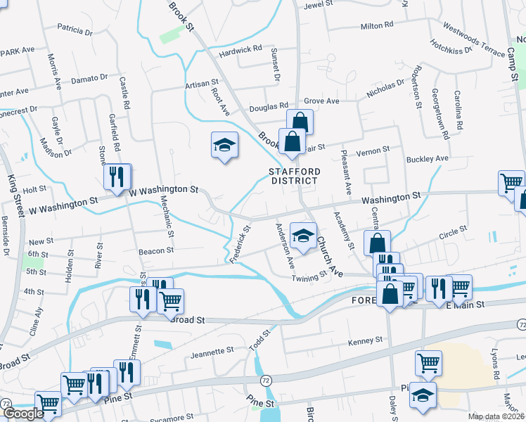 map of restaurants, bars, coffee shops, grocery stores, and more near 41 Stafford Avenue in Bristol