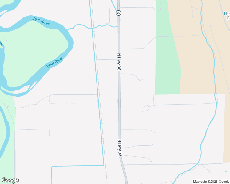 map of restaurants, bars, coffee shops, grocery stores, and more near 9215 North Highway 38 in Deweyville