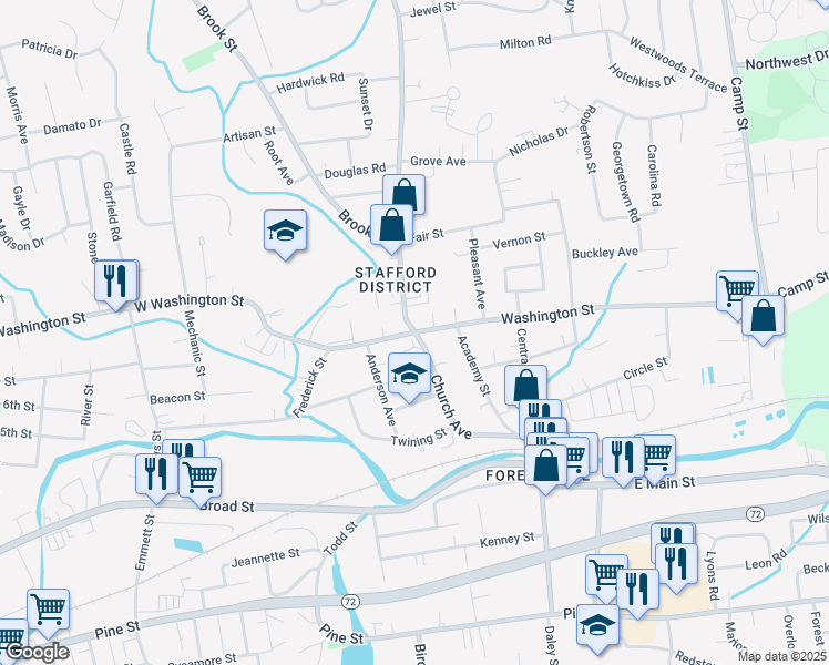 map of restaurants, bars, coffee shops, grocery stores, and more near 2 Stafford Avenue in Bristol