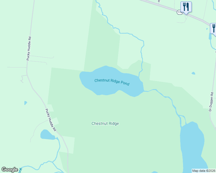 map of restaurants, bars, coffee shops, grocery stores, and more near 235 Pucky Huddle Road in Bethel