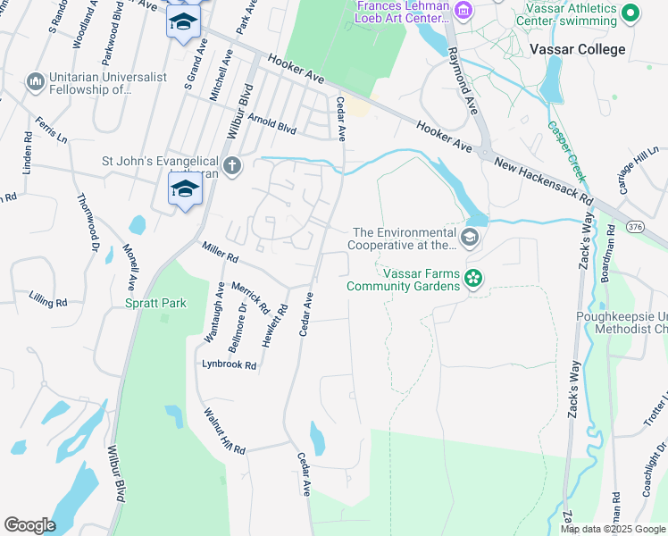 map of restaurants, bars, coffee shops, grocery stores, and more near 6 Knightsbridge in Poughkeepsie