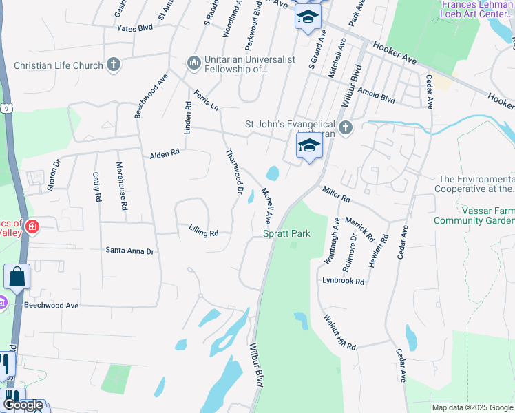 map of restaurants, bars, coffee shops, grocery stores, and more near 11 Philmore Drive in Poughkeepsie