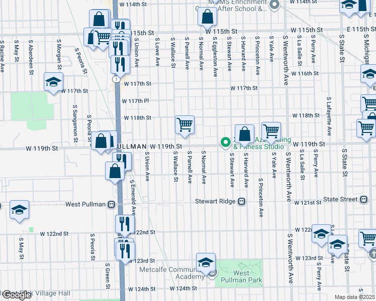 map of restaurants, bars, coffee shops, grocery stores, and more near in Chicago
