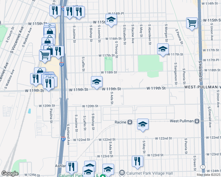 map of restaurants, bars, coffee shops, grocery stores, and more near in Chicago