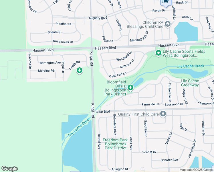 map of restaurants, bars, coffee shops, grocery stores, and more near 1617 Trails End Lane in Bolingbrook