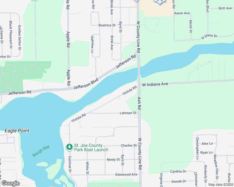 map of restaurants, bars, coffee shops, grocery stores, and more near 10277 Vistula Road in Osceola