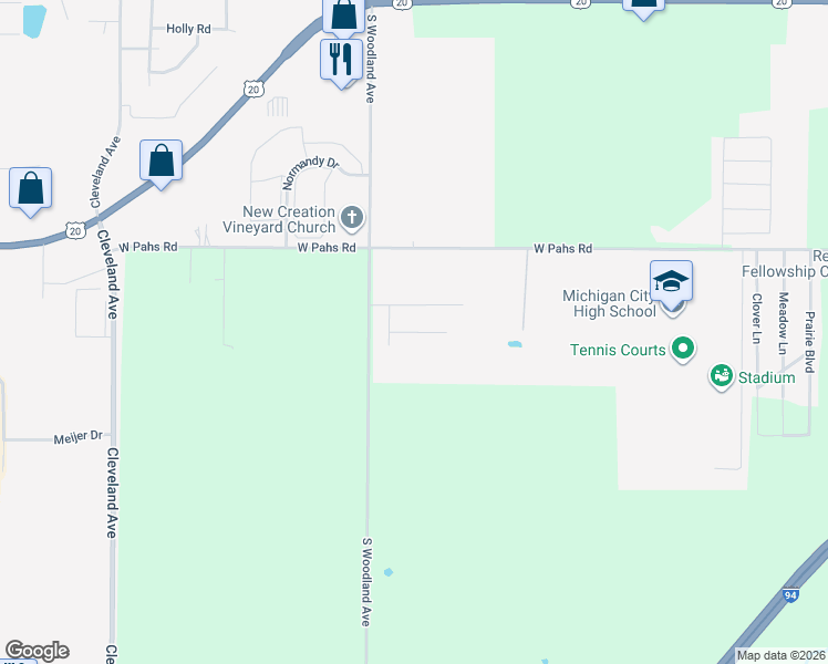map of restaurants, bars, coffee shops, grocery stores, and more near 4731-4999 North 900 West in Michigan City