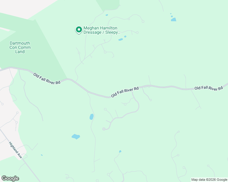 map of restaurants, bars, coffee shops, grocery stores, and more near 1126 Old Fall River Road in Dartmouth