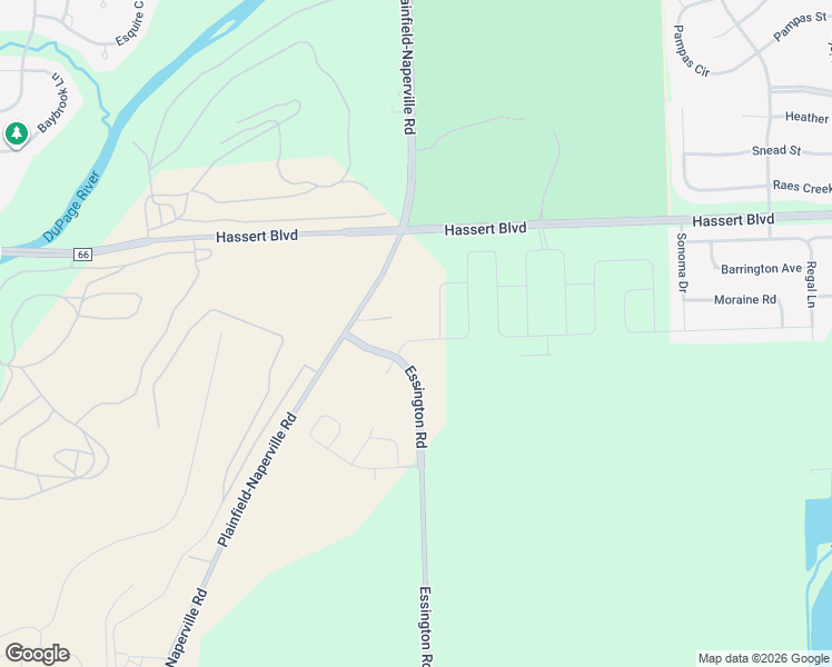 map of restaurants, bars, coffee shops, grocery stores, and more near 551-587 Essington Road in Bolingbrook