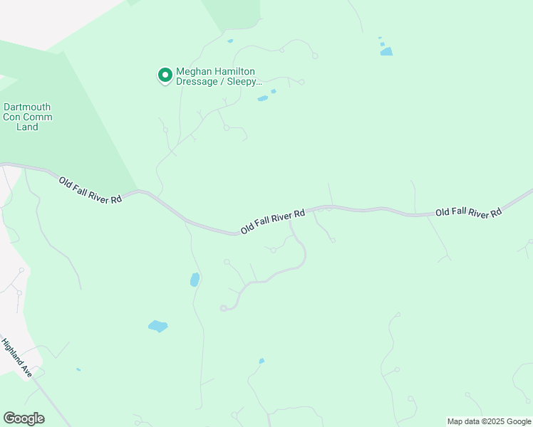 map of restaurants, bars, coffee shops, grocery stores, and more near 1113 Old Fall River Road in Dartmouth